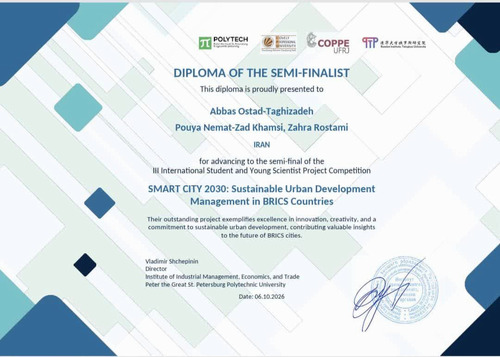 TUMS Health in Emergencies and Disasters Department Team Advances to the Semi-Final of the III International Student and Young Scientist Project Competition in Moscow